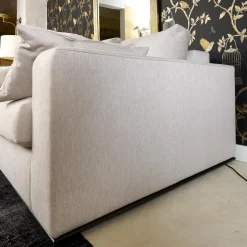 Sofa Inspiration 122-3005 Tief Bezug Noah 1744 176 Sockelrahmen Wengefarbig Gebeizt