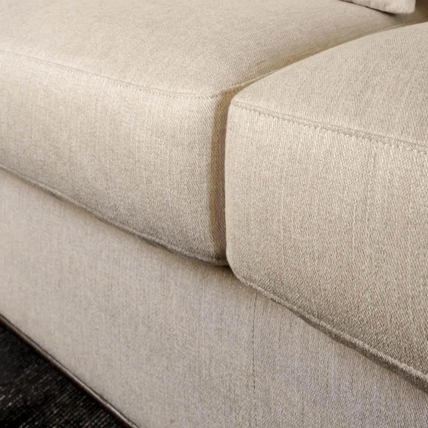 Sofa Inspiration 122-3005 Tief Bezug Noah 1744 176 Sockelrahmen Wengefarbig Gebeizt