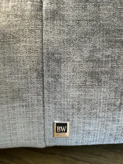 Sofa Inspiration Stoff IP Fame IP1777 484 Grau Holzfuß Esche Schwarz Gebeizt