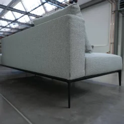 Sofa Jaan Living 783 Bezug Stoff Carré 7823 Moonlight Grau Gestell Aluminium Matt Pulverbeschichtet Schwarz