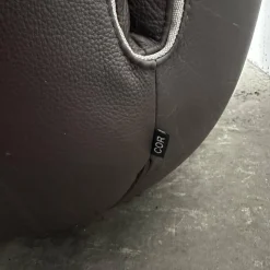 Sofa Jalis 21 Leder 246 Schoko Grau Braun Nahtband 5095 Kitt