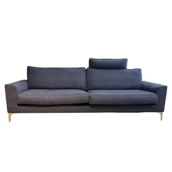 Sofa Jon Edwards Bodenfrei Bezug Stoff Spring Ip1764-454 Grau Füße Metall