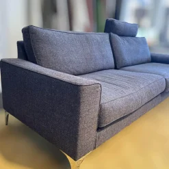 Sofa Jon Edwards Bodenfrei Bezug Stoff Spring Ip1764-454 Grau Füße Metall