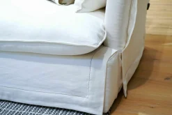 Sofa Kimono Large Stoff Air 11 Ecru Weiß Beige Cat. Lusso mit 10 Kissen