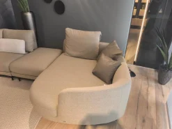 Sofa Kumo Stoff 24 550 Grau Beige Gussfuß Aluminium Glatt Matt Schwarz Pulverbeschichtet Inklusive Kissen