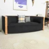 Sofa La Difference Stoff Alcantara Schwarz Mit 2 Kissen