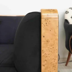 Sofa La Difference Stoff Alcantara Schwarz Mit 2 Kissen