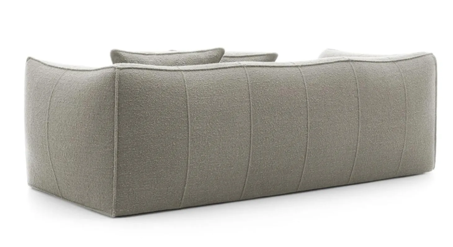 Sofa Le Bambole Granbambola Stoff Bouclè Sila Taubengrau Gestell Polyethylen Inklusive Rückenkissen