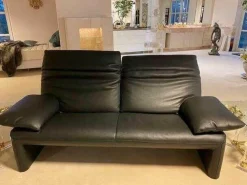 Sofa Linea Mobil JR 8780 Leder Fuerte Schwarz
