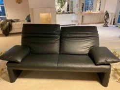 Sofa Linea Mobil JR 8780 Leder Fuerte Schwarz