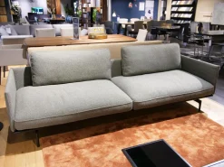 Sofa Liv Smart Stoff 24.140 Grüngrau Gestell Aluminium Feinstrukturiert Schwarz