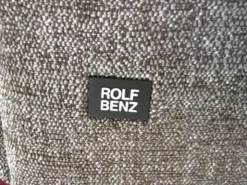 Sofa Liv Stoff 17 Beigegrau Aluminiumgestell Marrone Metallic 4 Kissen 2 Polsterrollen