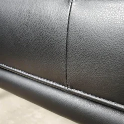 Sofa Living Platform Leder Classic Black Schwarz Gestell Matt Pulverbeschichtet Schwarz