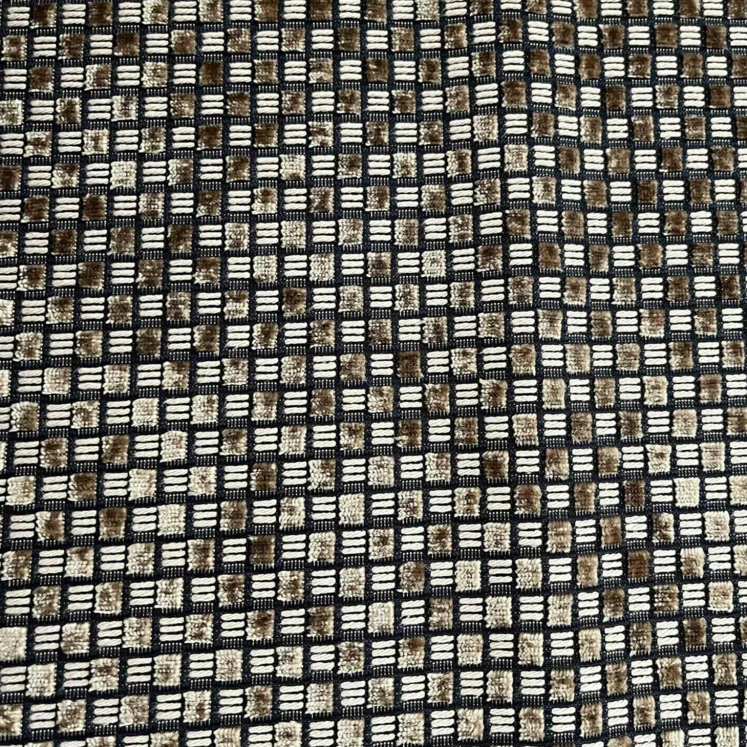 Sofa Loft Small 150 Stoff Holzrahmen Mit Geflecht Bezogen Braun Schwarz