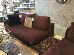 Sofa Long Island Stoff Cooper BW 1779 111 Rot Fuß Eiche Wengefarbig Gebeizt Schwarz Inklusive Tisch Terrazzo Levanto Und Kissen