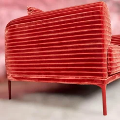 Sofa Loop 2/75 Stoff Glory IP1791-262 Rot Füße Rot