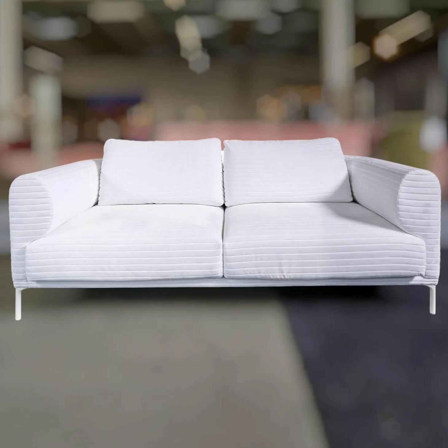 Sofa Loop 2/75 Stoff Glory IP1791-171 Weiß Gestell Weiß