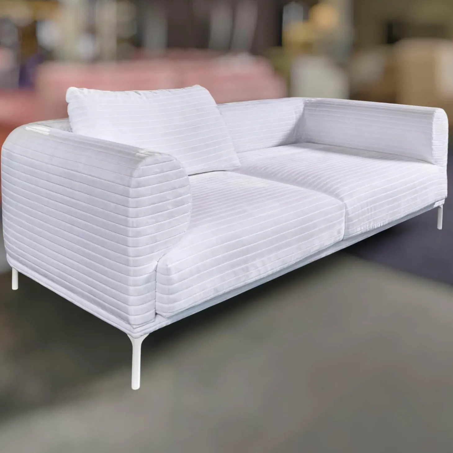 Sofa Loop 2/75 Stoff Glory IP1791-171 Weiß Gestell Weiß