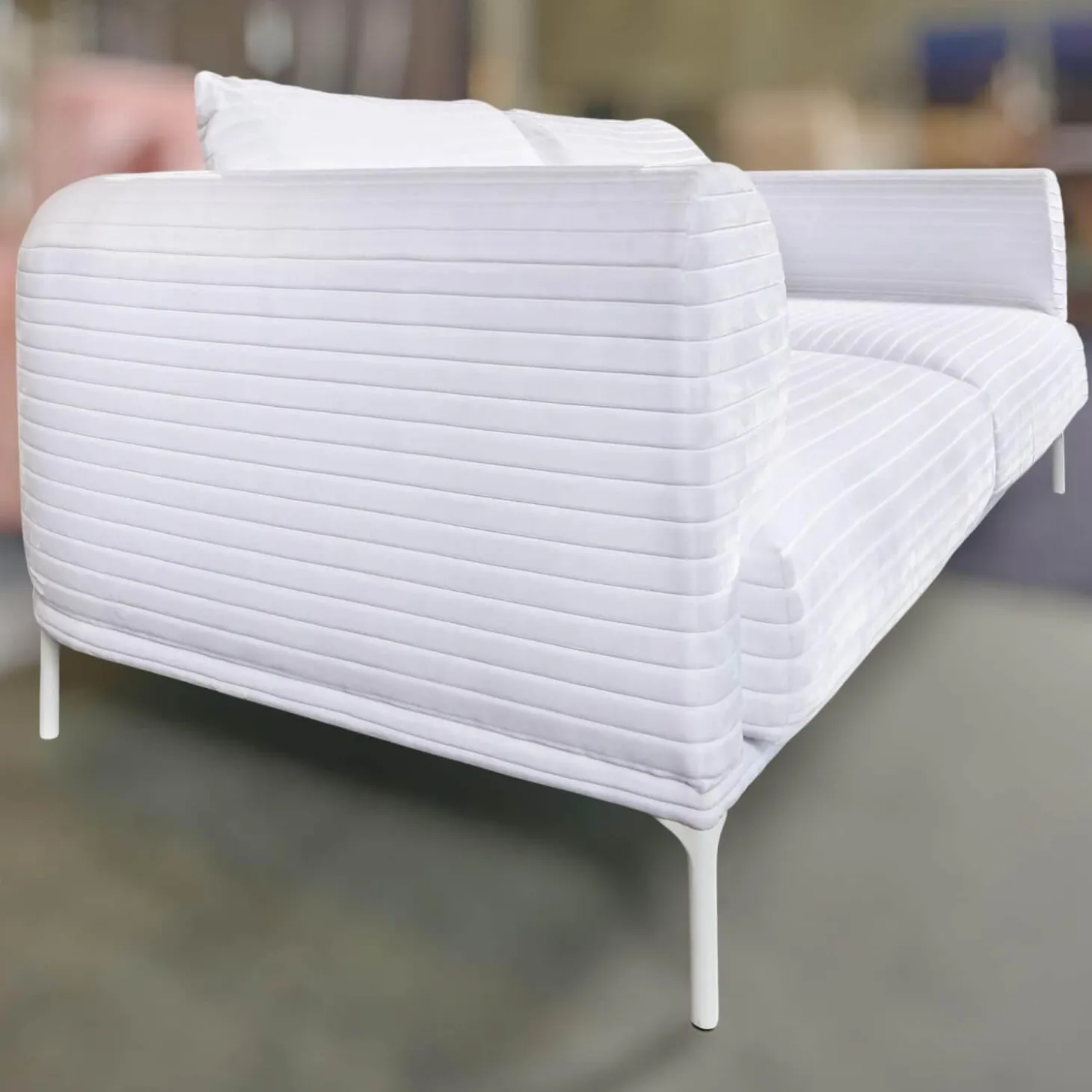 Sofa Loop 2/75 Stoff Glory IP1791-171 Weiß Gestell Weiß