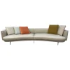 Sofa Maaru 850 Leder Elen 1218 Cosy Grey Beige Gestell Bronze Schwarz Matt Pulverbeschichtet Mit 5 Kissen
