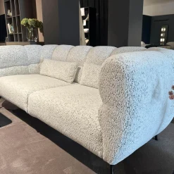 Sofa Magnolia Stoff 6450 49 Grau Metall Schwarz Pulverbeschichtet Inklusive Hockerbank