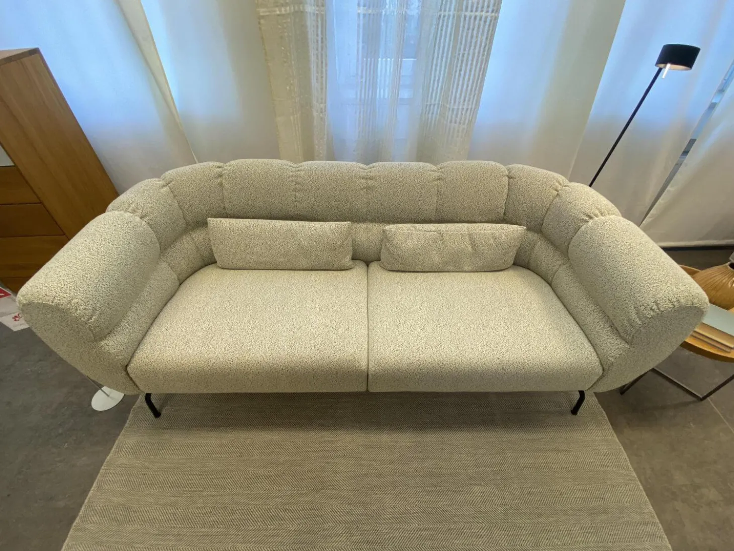 Sofa Magnolia Stoff 5275 0041 Grau Gestell Metall Schwarz Pulverbeschichtet