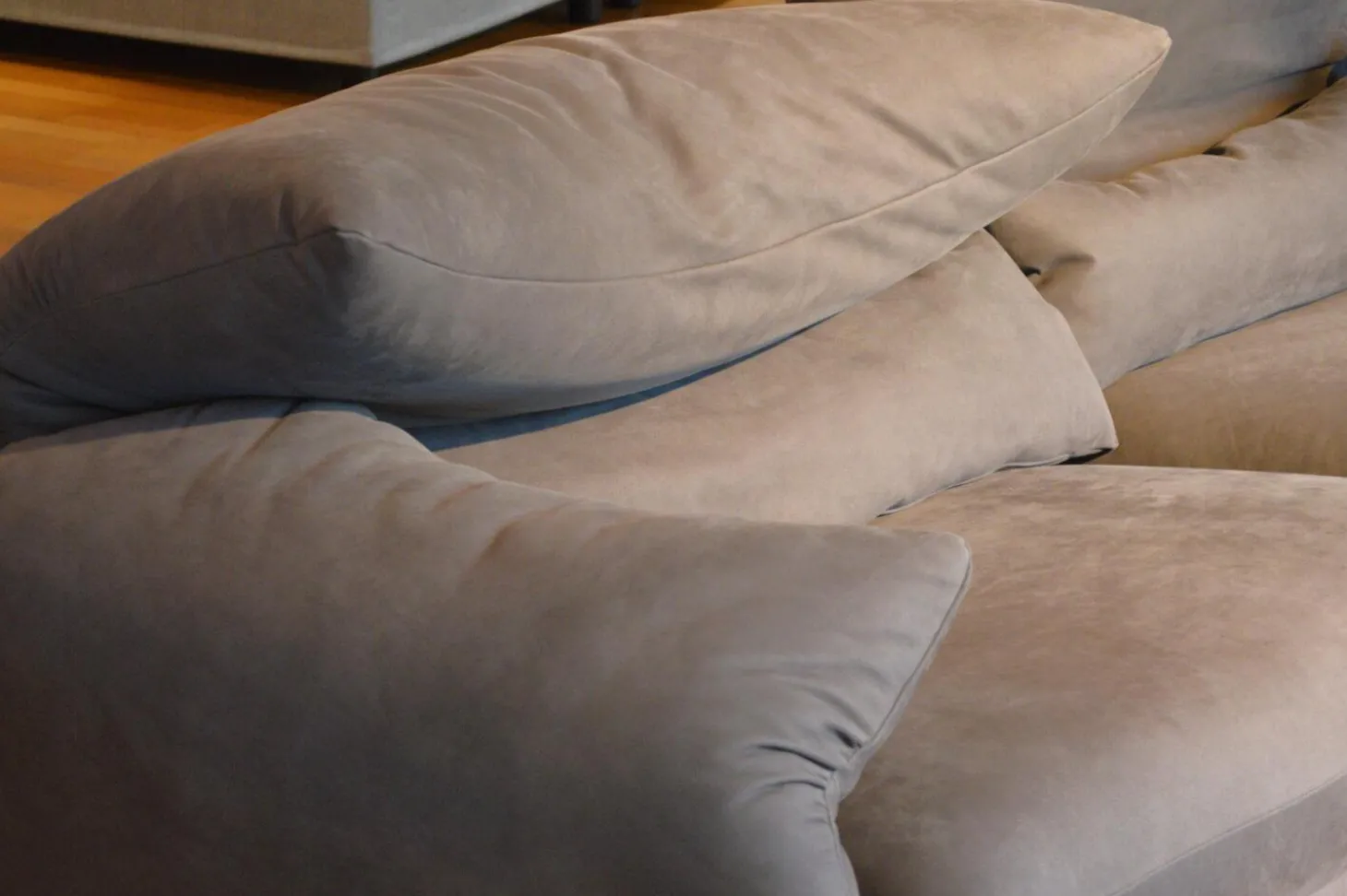 Sofa Maralunga Maxi 675 Y2 Nubukleder 13Z506 Moka Grau Braun Erdfarbend