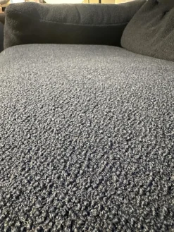 Sofa Maralunga Maxi Stoff Look Notte Blau Füße Noce Canaletto