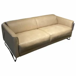 Sofa Matheo CC180 Leder Kenia Camel Beige Gestell Mattschwarz