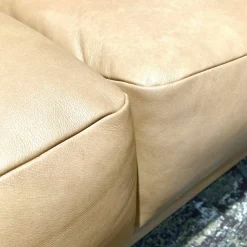 Sofa Matheo CC180 Leder Kenia Camel Beige Gestell Mattschwarz