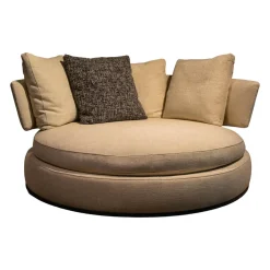 Sofa Maxalto Amoenus Stoft Stoff Lou Bastfarben 2613102 Beige Sockel Graphit mit Teppich