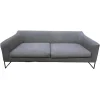 Sofa Mell 17311 Stoff 9127 Braun Grau Fußrahmen Feinstruktur Schwarzbraun Inklusive Filzgleiter