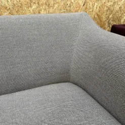 Sofa Mell 17311 Stoff 9127 Braun Grau Fußrahmen Feinstruktur Schwarzbraun Inklusive Filzgleiter
