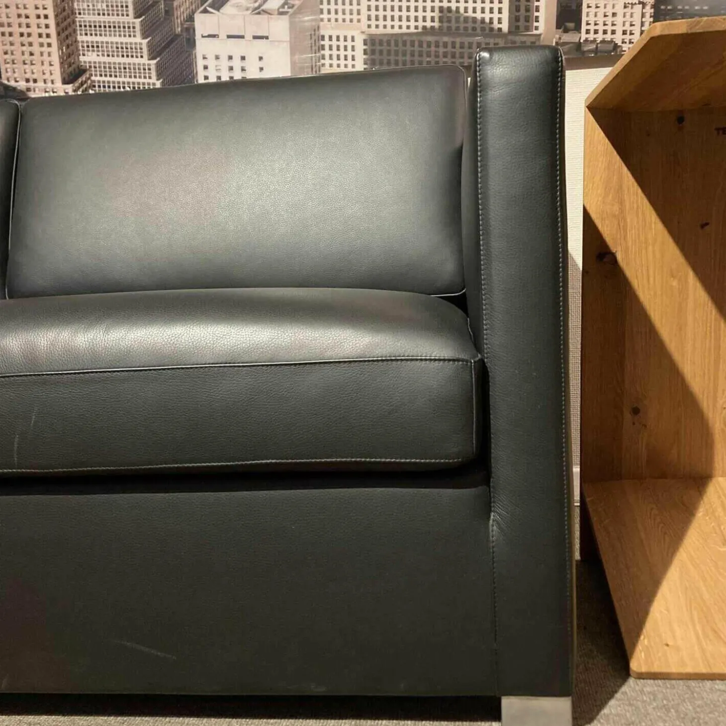 Sofa Metro Leder Toro Ebenholz Schwarz