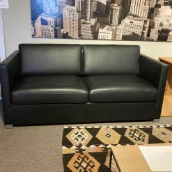 Sofa Metro Leder Toro Ebenholz Schwarz