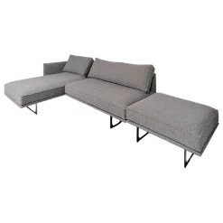 Sofa mit Longchair Cube Air Stoff Cooper BW1779-191 Grau