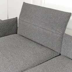 Sofa mit Longchair Cube Air Stoff Cooper BW1779-191 Grau