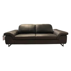 Sofa Modell 15651 Leder Z 7155 Zartbitter Braun Füße Chrom