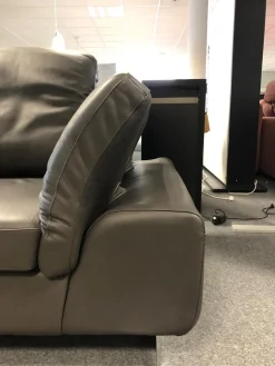 Sofa Modell 15651 Leder Z 7155 Zartbitter Braun Füße Chrom