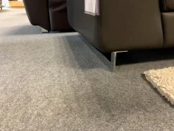 Sofa Modell 15651 Leder Z 7155 Zartbitter Braun Füße Chrom