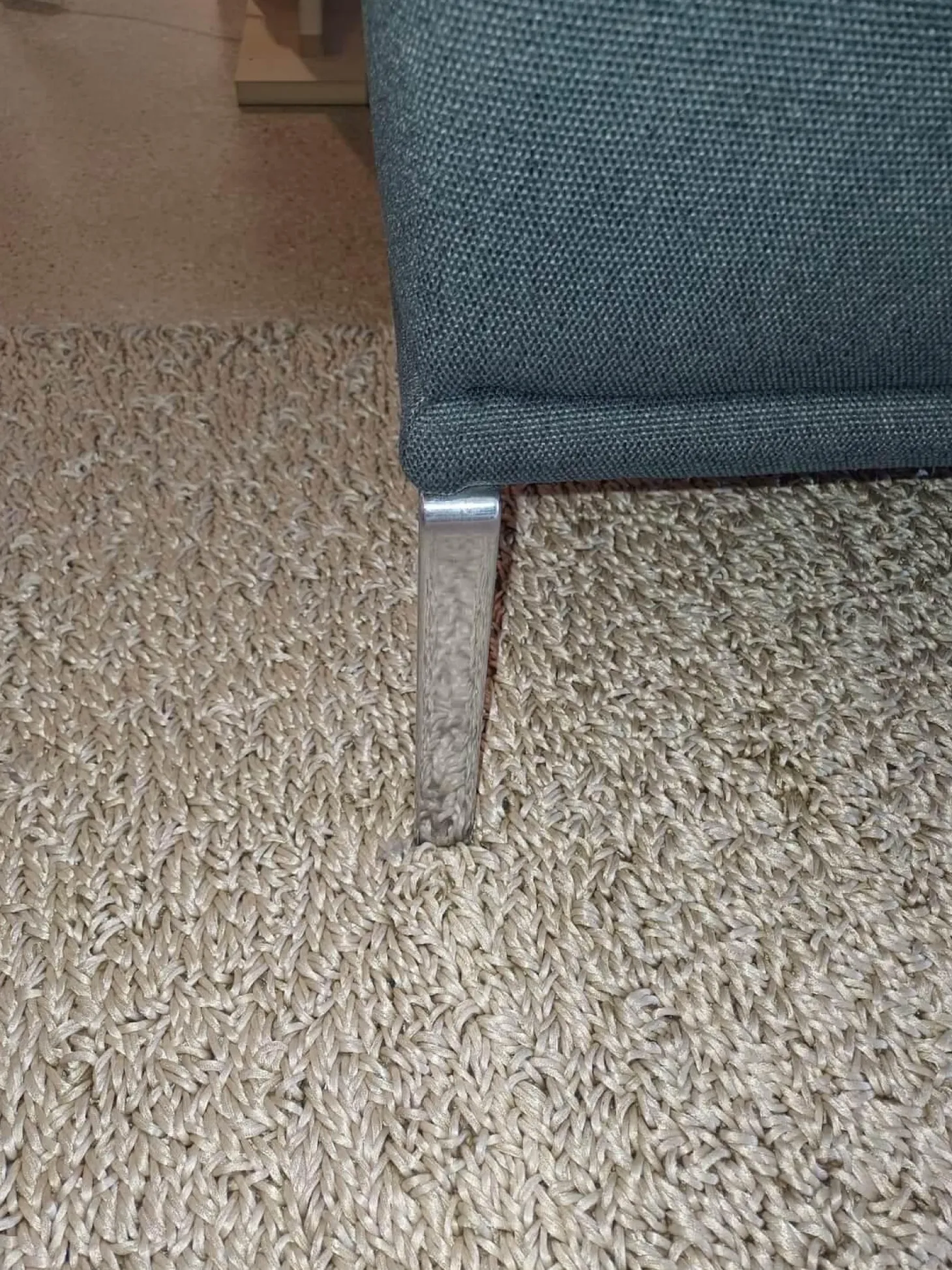 Sofa Moov Stoff Panama Grau Gestell Chrom Rückenteile Unabhängig Voneinander Klappbar