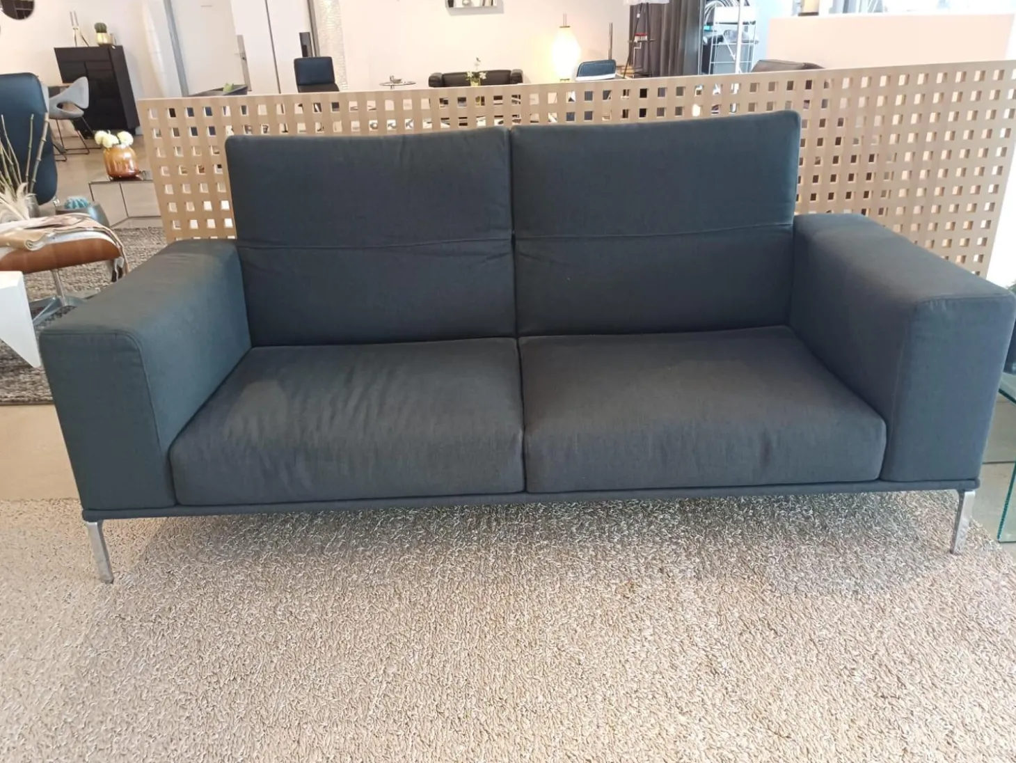 Sofa Moov Stoff Panama Grau Gestell Chrom Rückenteile Unabhängig Voneinander Klappbar