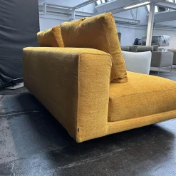 Sofa Moss 74211 Bezug Stoff 8164 Curry Gelb Füße Feinstruktur Schwarzbraun