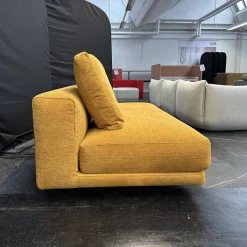 Sofa Moss 74211 Bezug Stoff 8164 Curry Gelb Füße Feinstruktur Schwarzbraun