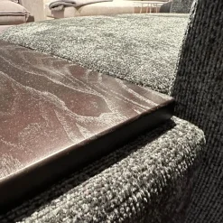 Sofa Motu 3 Teilig Bezug Stoff Genesis 12 Winter Moss Grün Füße Holz Dunkelbraun Inklusive Tischplatte