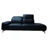 Sofa MR 2490 2-Sitzig Leder Z7399 Nachtschwarz Schwarz LK50 MR Fuß FC3 Metallfuß M99 Schwarz