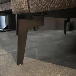 Sofa Nelson Stoff U9999F Braun Graun Metallfüße Schwarz