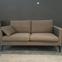 Sofa Nelson Stoff U9999F Braun Graun Metallfüße Schwarz