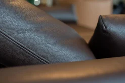 Sofa Nido Bezug Leder Sierra Braun Mit 2 Verstellbaren Rückenkissen Inkusive 2 Armkissen