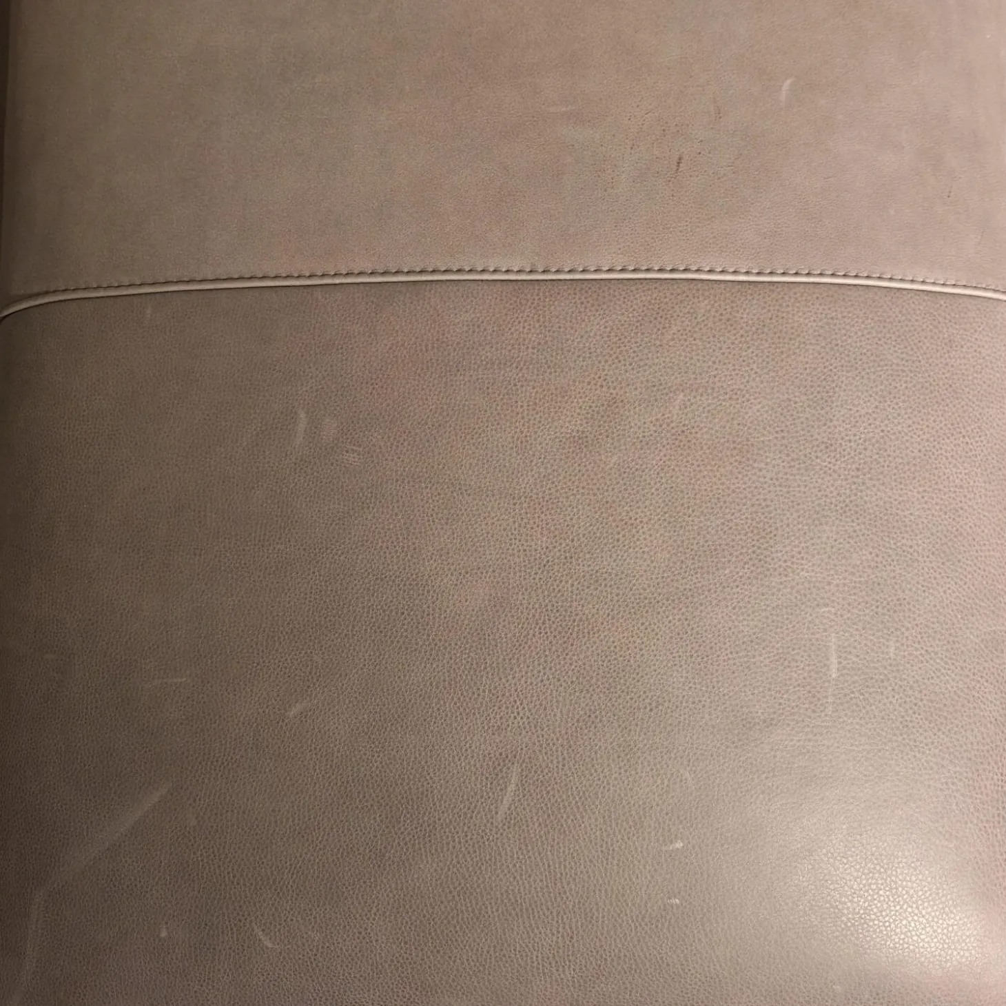 Sofa No 1 Elias Bezug Leder W10 L30 Grau Füße Chrom